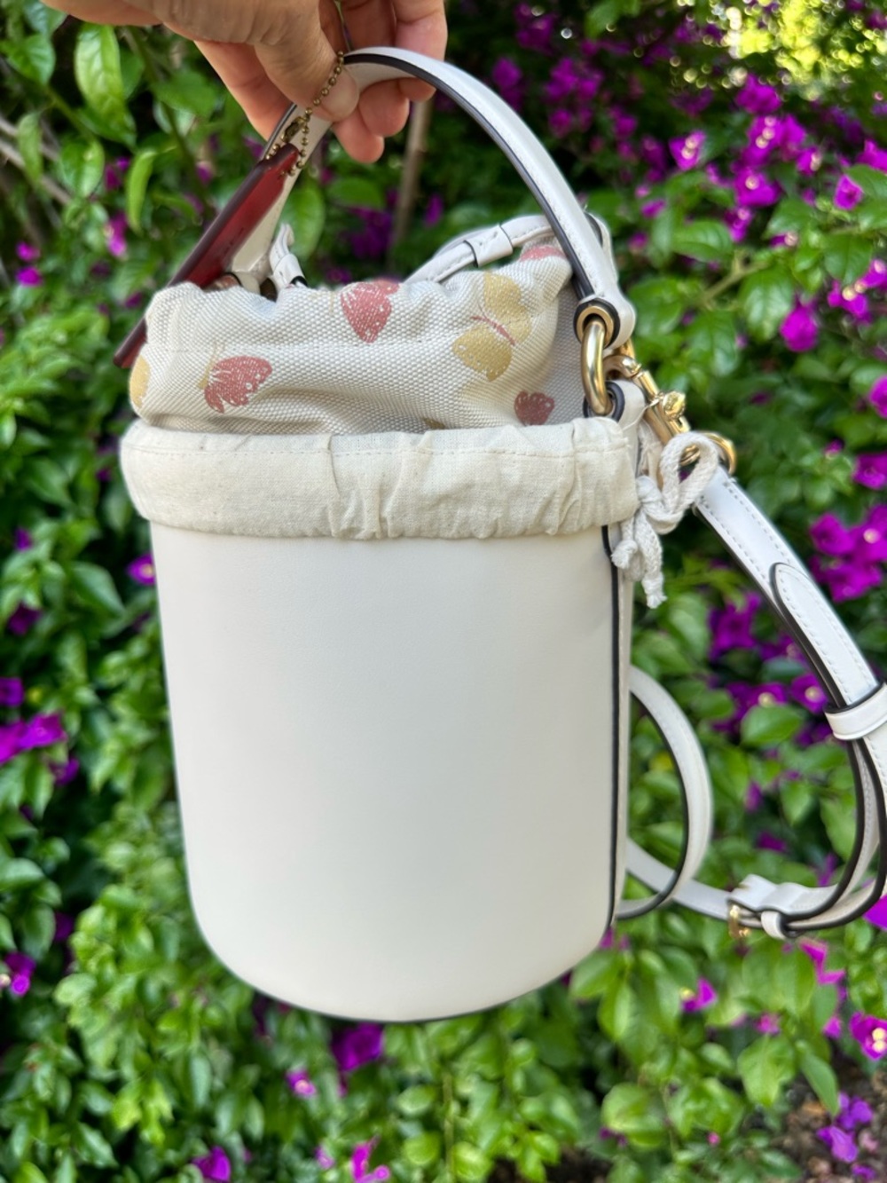 Coach Women’s Chalk Bucket Bag with Drawstring Pouch